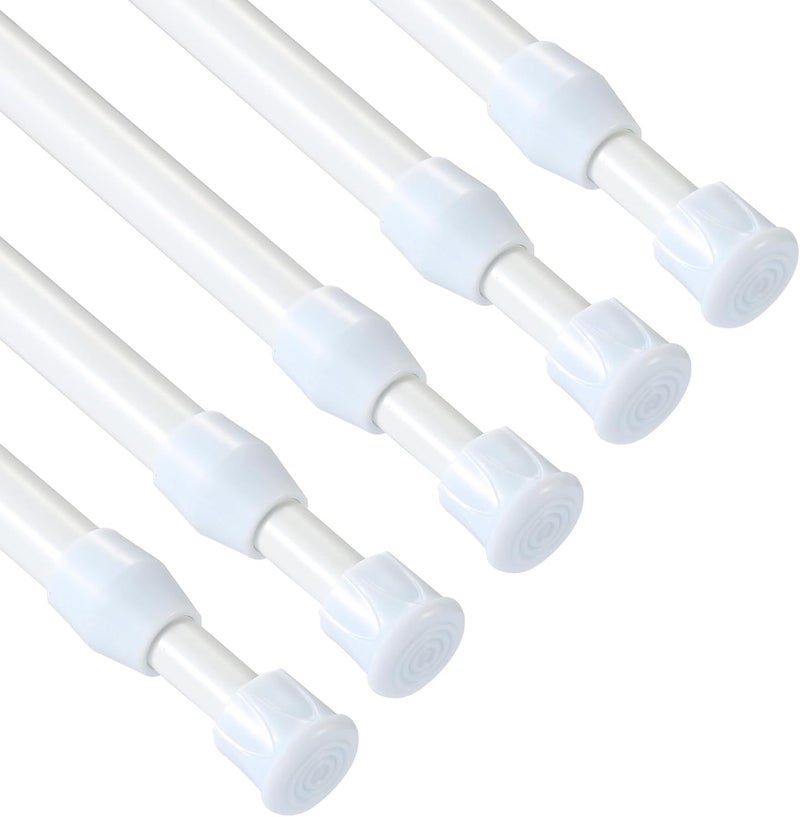 OEH 5 Pcs Tension Rod, Tension Curtain Rod, No Drilling Tension Rods for Windows 28 to 48 inch, Rustproof Spring Rod, Spring Tension Curtain Rod for Doors, Windows, Wardrobe (28-48 inch) - Image 1